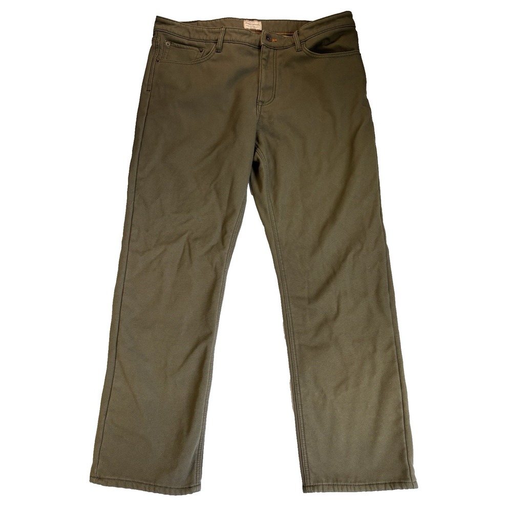 Weatherproof Vintage Men's 38X32 Regular Fit‎ Fleece Lined Pants Workwear Chore
